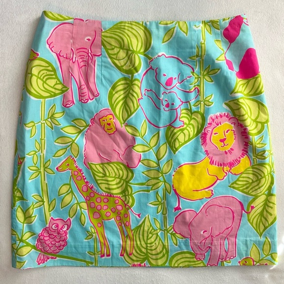 Lilly Pulitzer Dresses & Skirts - Vintage Lilly Pulitzer Jungle Animal Print San Diego Zoo Cotton Mini Skirt 4